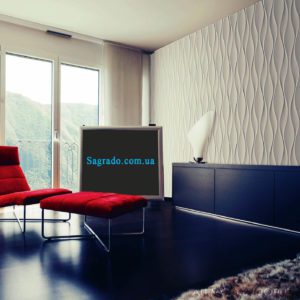 Гипсовая 3д панель Бутоны в интерьере